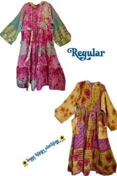 (Regular)Eden goddess Reversible Kantha hooded robe