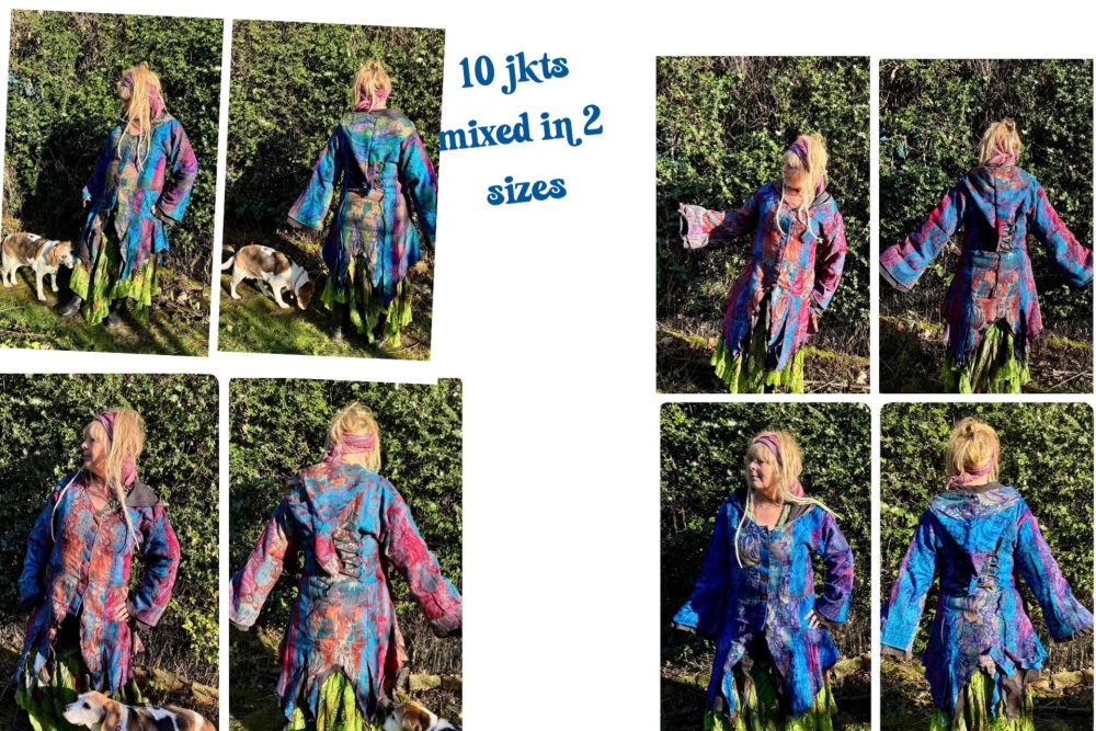 Wholesale lot  x 10 Enchantika fae cashmelon  jacket ,two sizes  in Raging skies