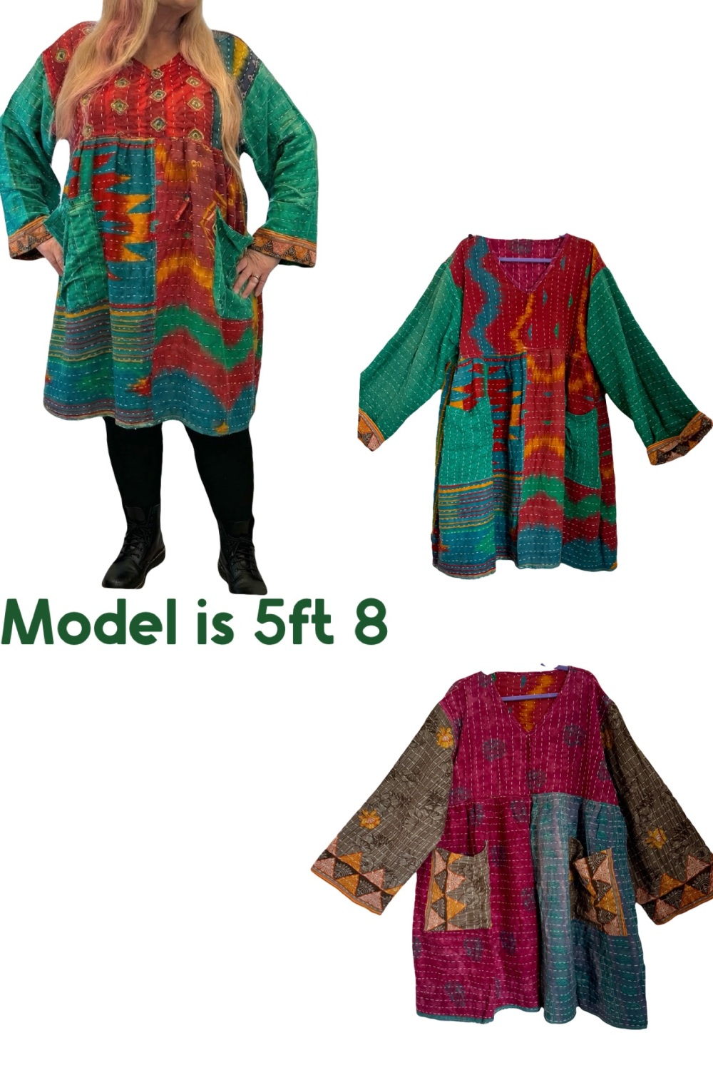 Flora  reversible  smock dress (54 inches waist bust )