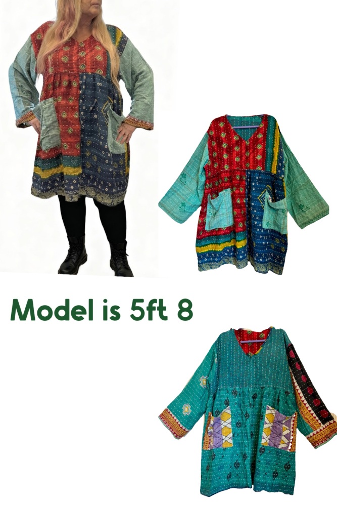 Flora  reversible  smock dress (54 inches waist bust )