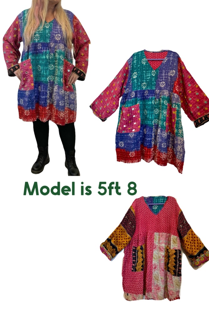 Flora  reversible  smock dress (54 inches waist bust )