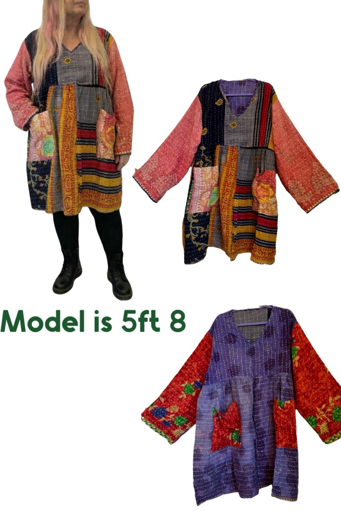 Flora  reversible  smock dress (54 inches waist bust )