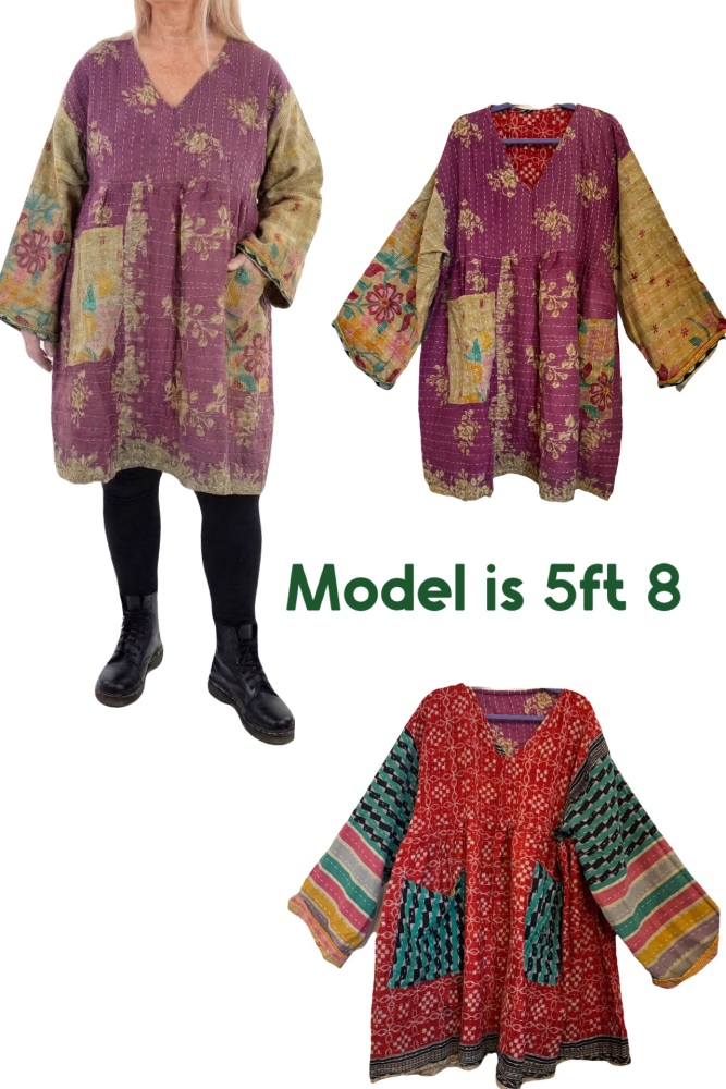 Flora  reversible  smock dress (54 inches waist bust )