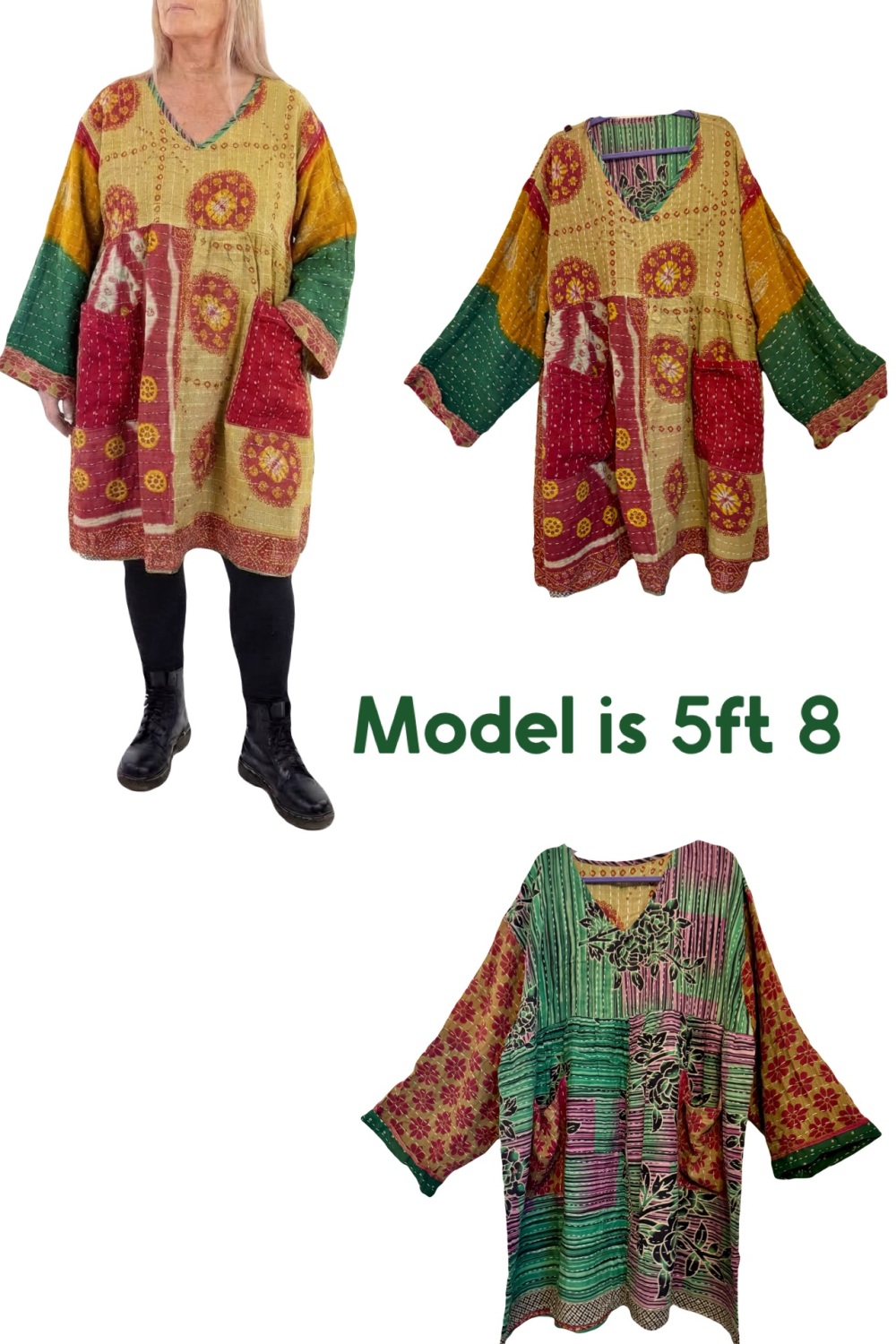 Flora  reversible  smock dress  (60 inches bust )