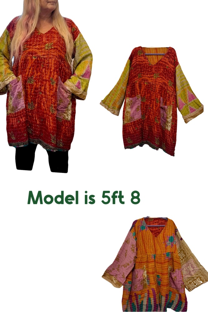 Flora  reversible  smock dress  (60 inches bust )