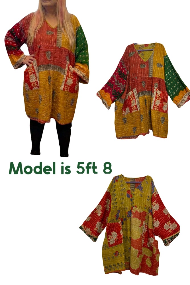 Flora  reversible  smock dress  (60 inches bust )