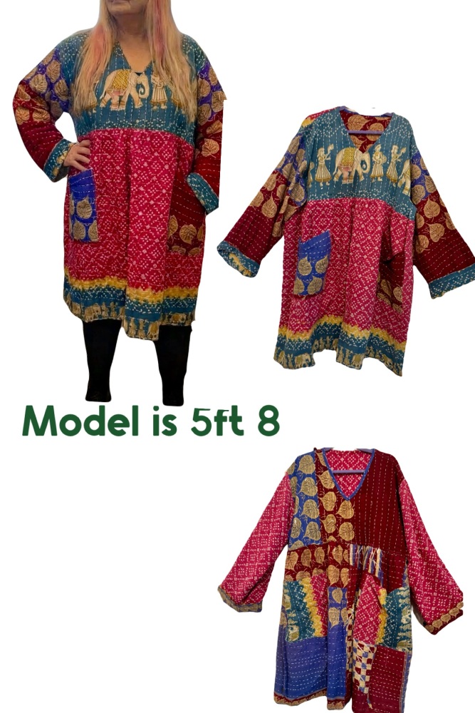 Flora  reversible smock dress (54 inches bust )