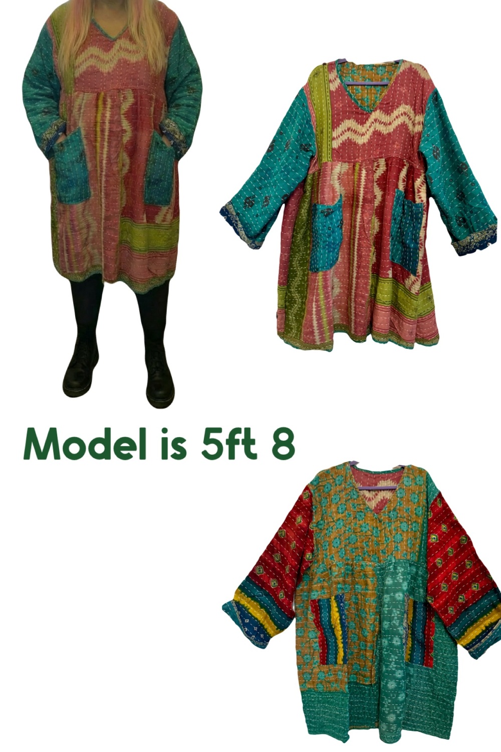 Flora  reversible  smock dress (54 inches waist bust )