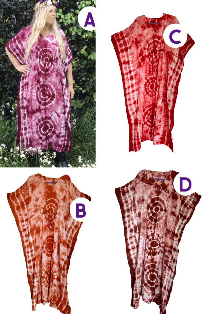Gorgeous tie dye Kiara kaftan dress