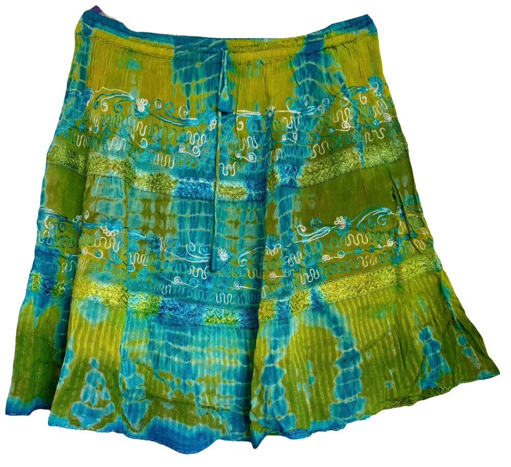 Janis tie dye hippy midi  skirt