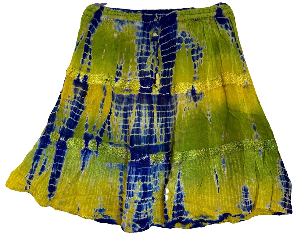 Janis tie dye hippy midi  skirt
