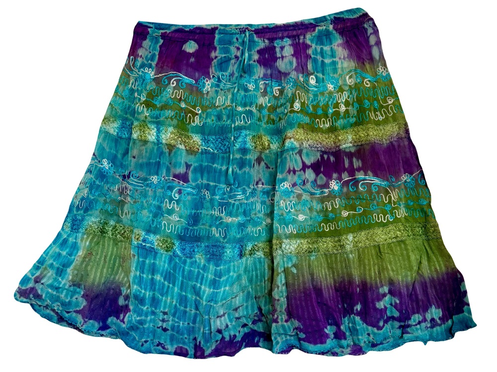 Janis tie dye hippy midi  skirt