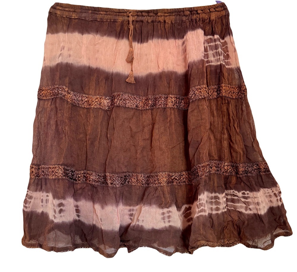 Janis tie dye hippy midi  skirt