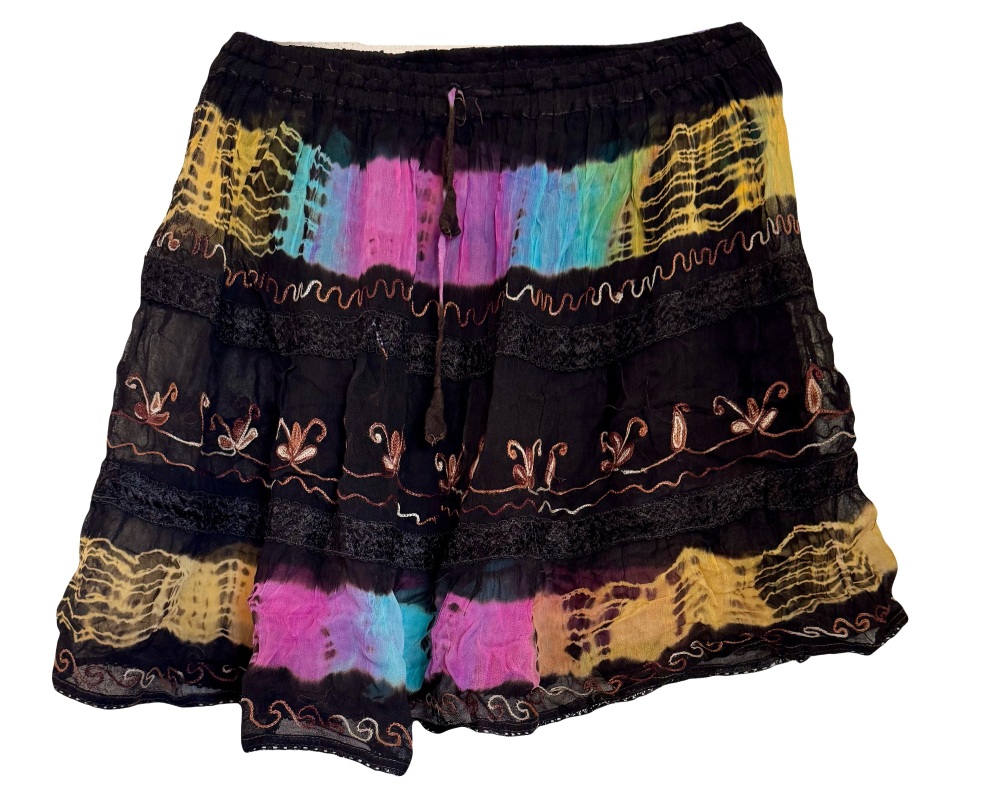 Janis tie dye hippy mini  skirt
