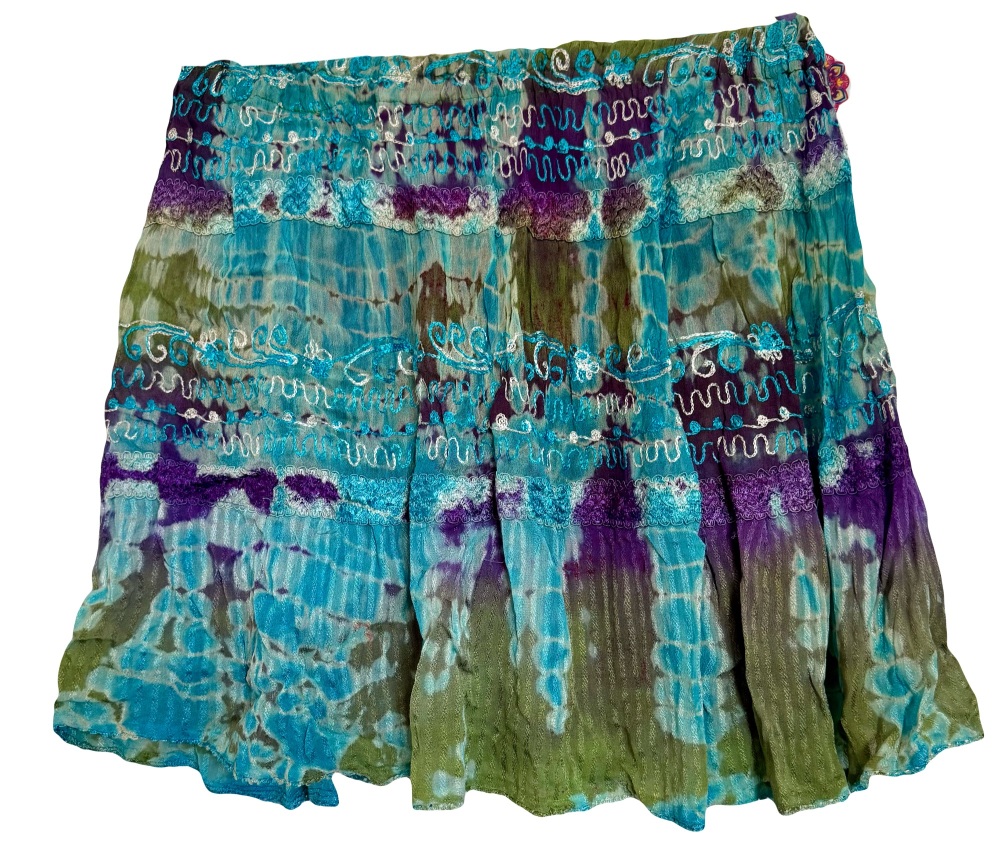 Janis tie dye hippy mini  skirt