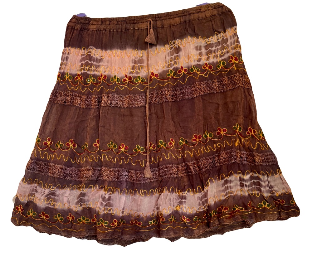 Janis tie dye hippy midi  skirt