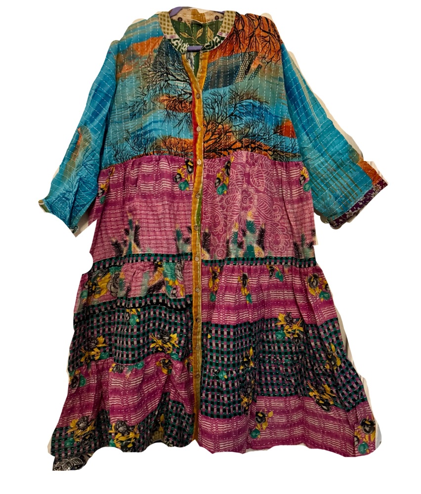Folksy Agatha Kantha dress ( curvy)