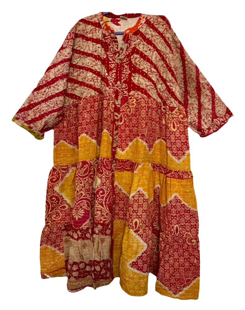 Folksy Agatha Kantha dress ( curvy)