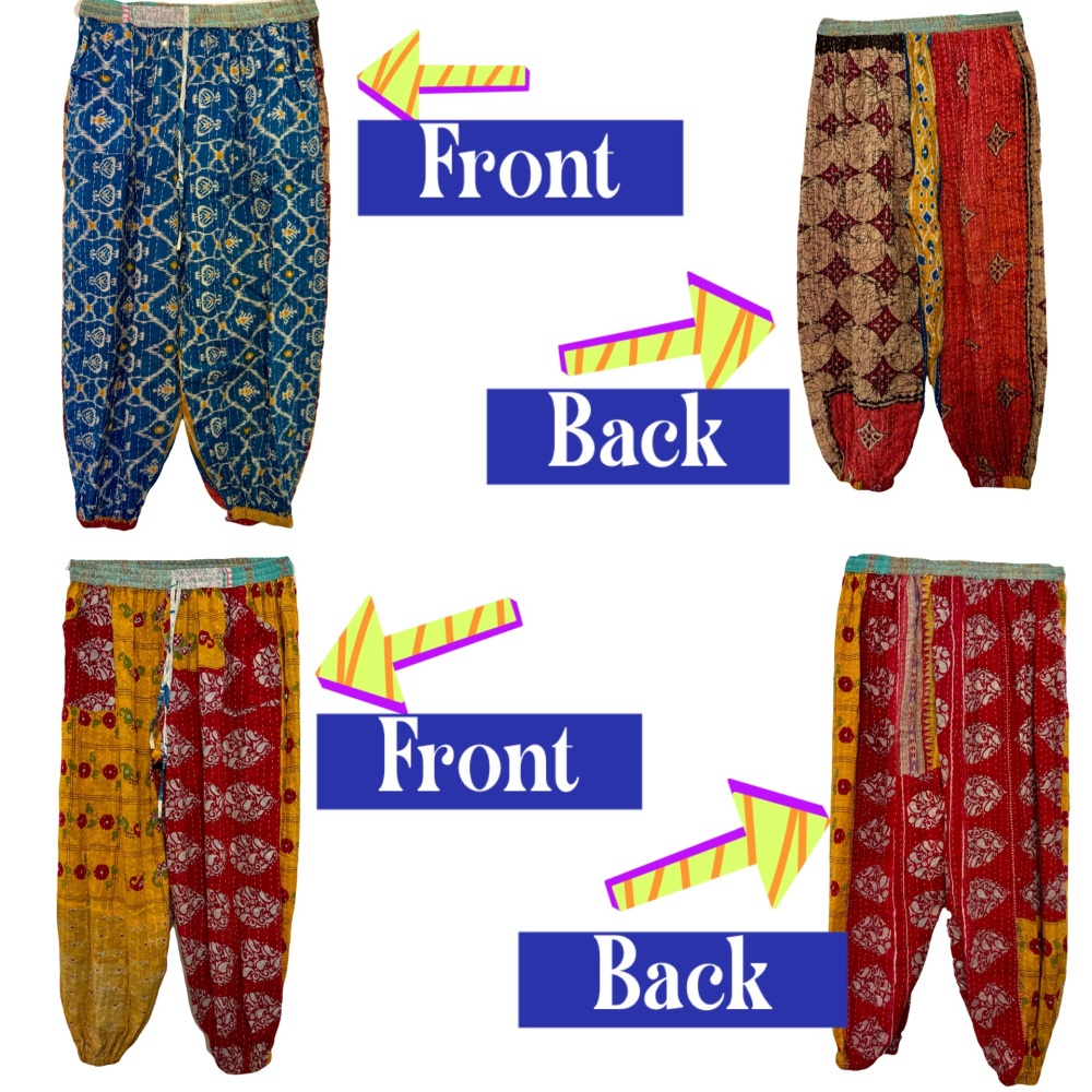 Reversible Kantha  trousers ( regular)