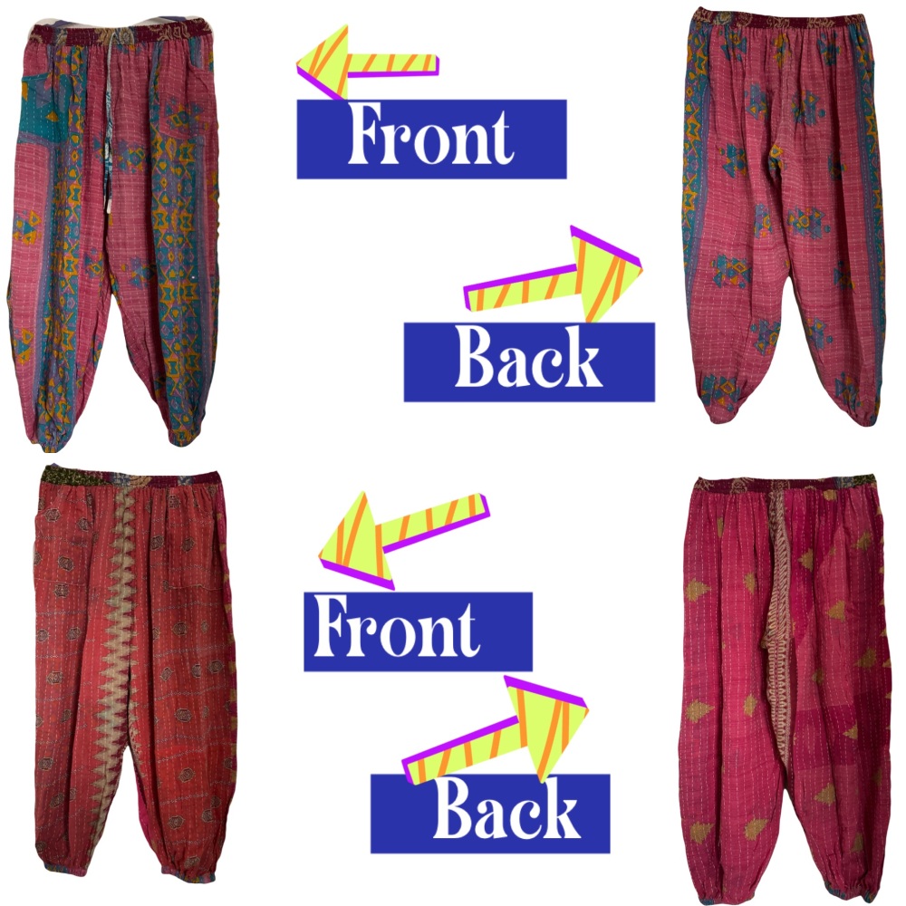 Reversible Kantha  trousers ( regular)