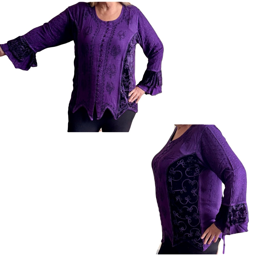 Gorgeous Kaya hippy top with pixie hem ( 50 inches bust)