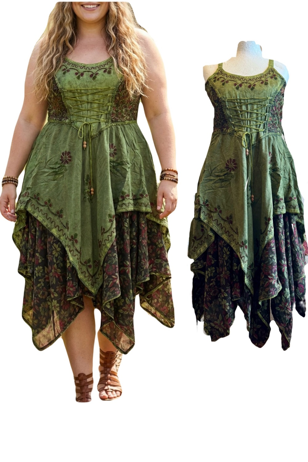 Orleana  corset  double layer dress ( curvy)