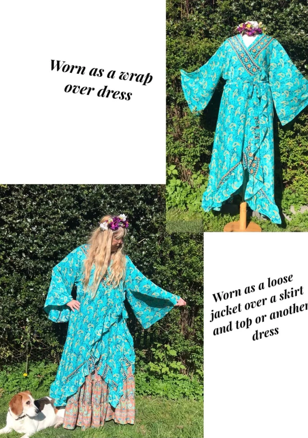 Witchy wrap over dresses 14-18