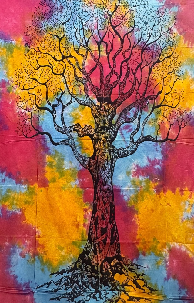 Double Winter tree  throw or wall hanging