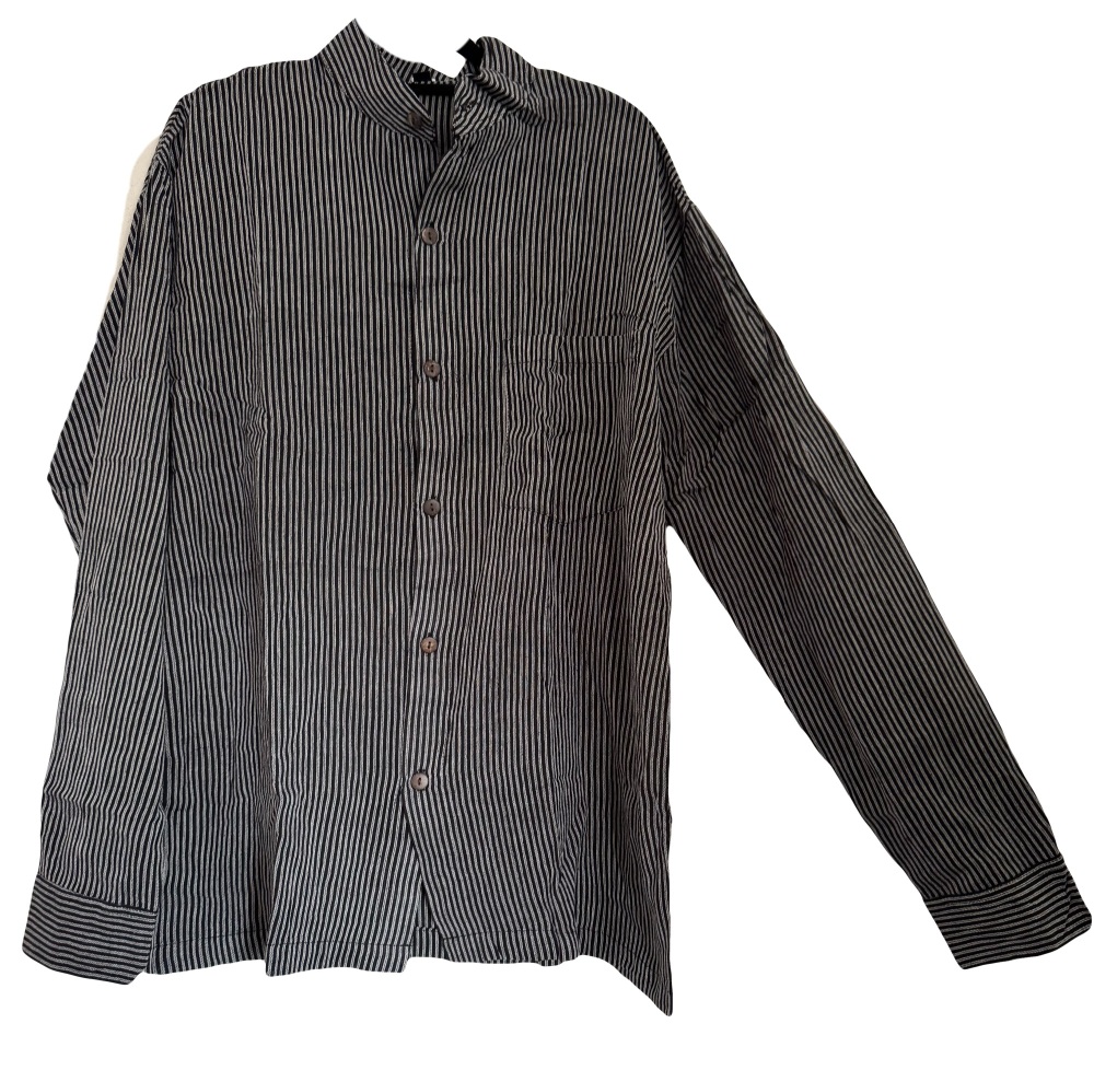 Long sleeved  black  stripe hippy shirt