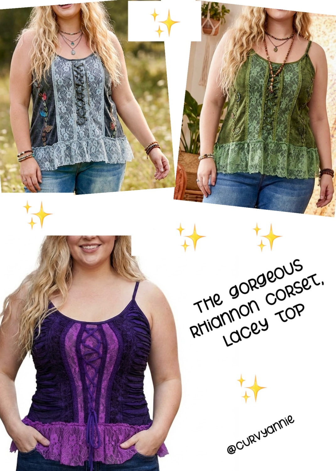 Gorgeous Rhiannon corset Lacey top ( 52 bust )