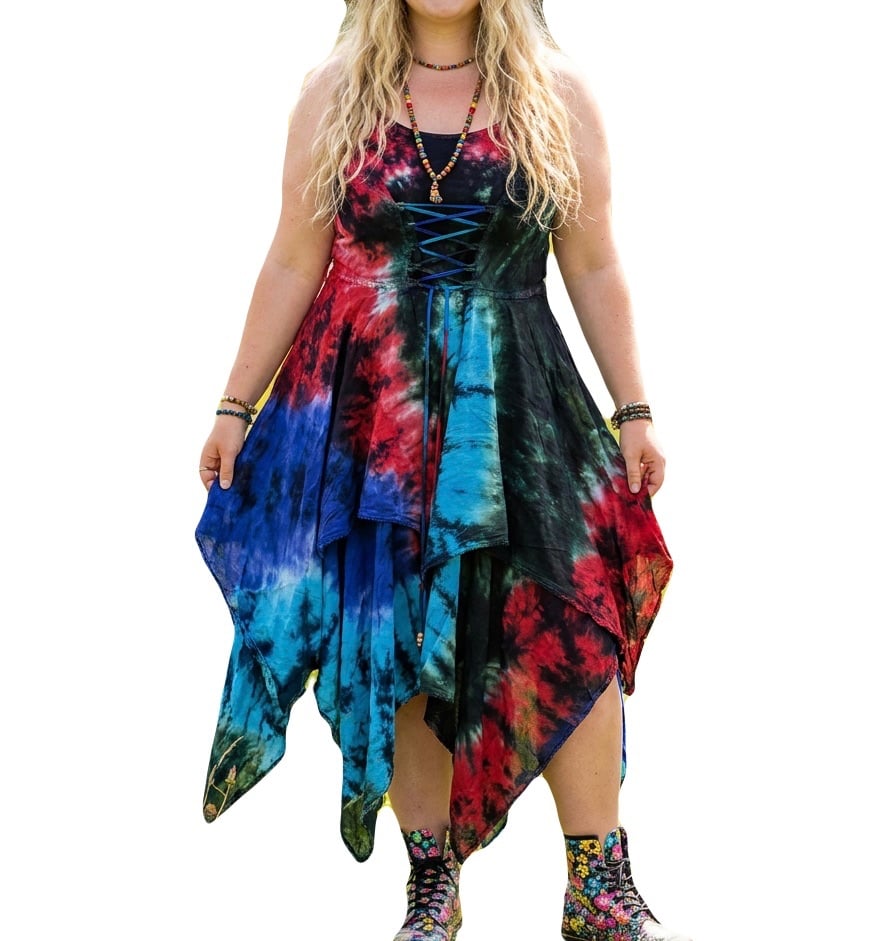 Fantasia tiered pixie hem dress [14-20, 20-24]