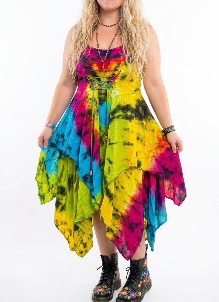 Fantasia tiered pixie hem dress [14-20, 20-24]