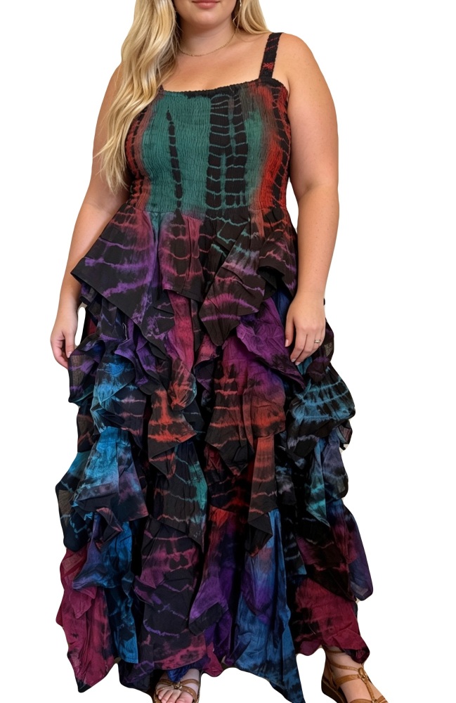 Evangeline Tie dye layered dress