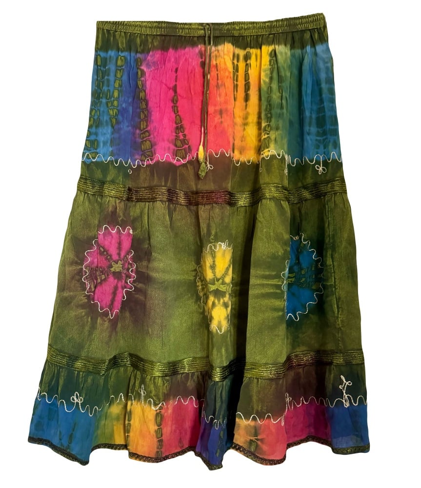 Tie dye hippy skirt
