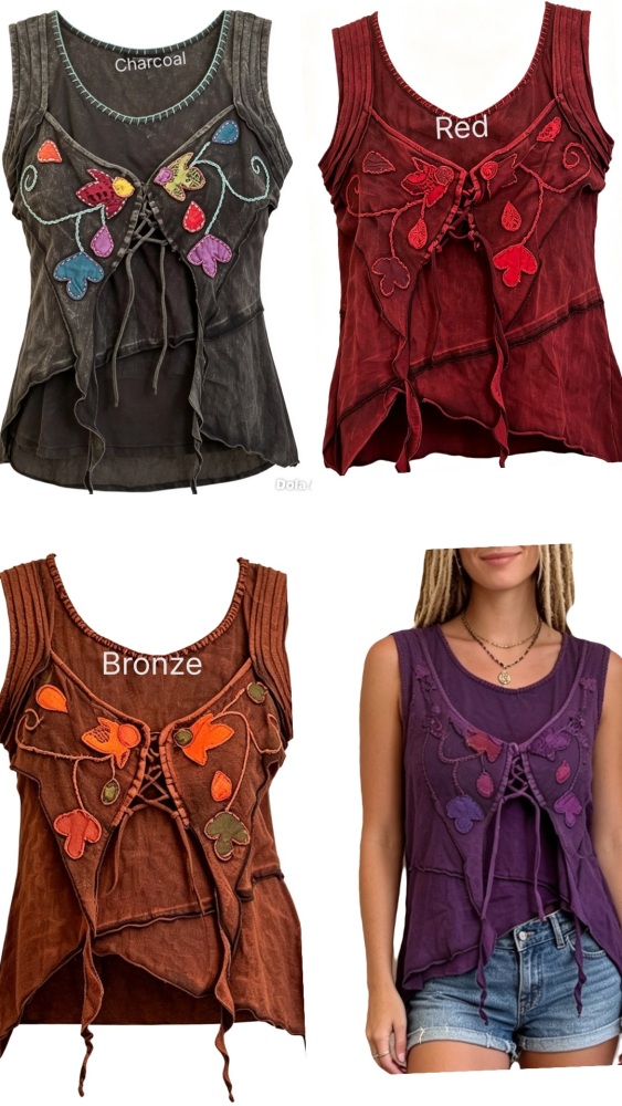 Whimsical earth fae top