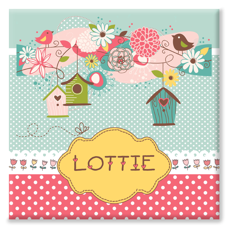 Hearts and Flowers personalised canvas print