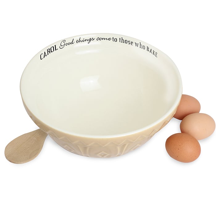 Personalised Good Things ceramic mixing bowl