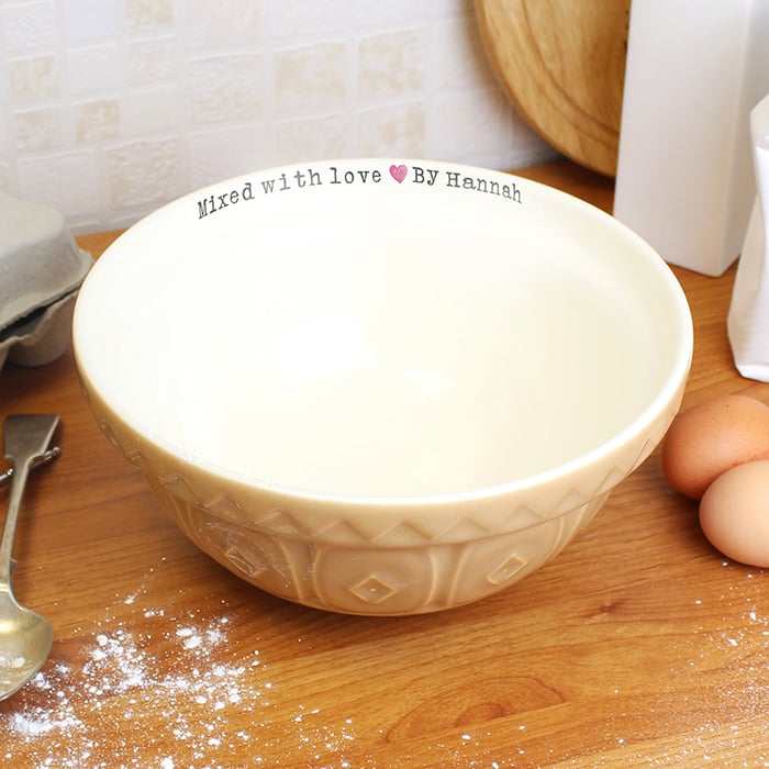 Personalised ceramic mixing bowl