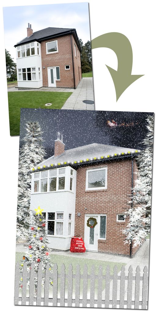 House in Snow fantasy photo portrait