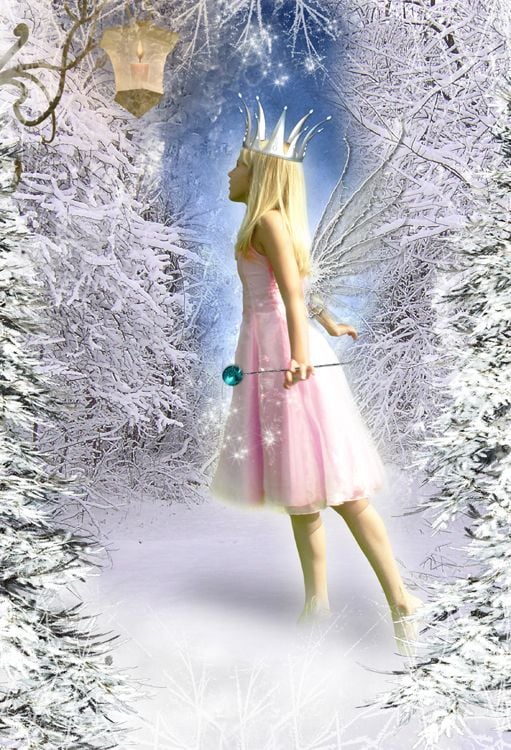 Ice Fairy snow fantasy photo portrait