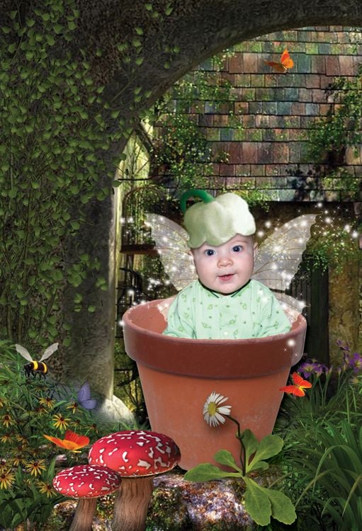 Flowerpot Fairy fantasy photo portrait