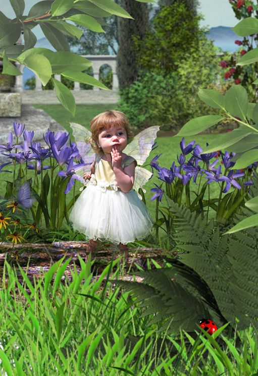 Fairy at the bottom of the Garden fantasy photo portrait