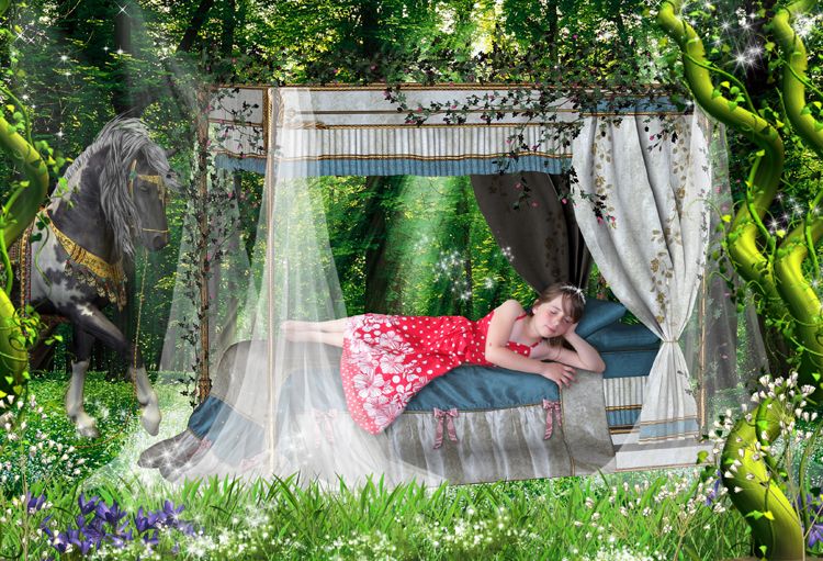 Sleeping Beauty fairy tale fantasy photo portrait
