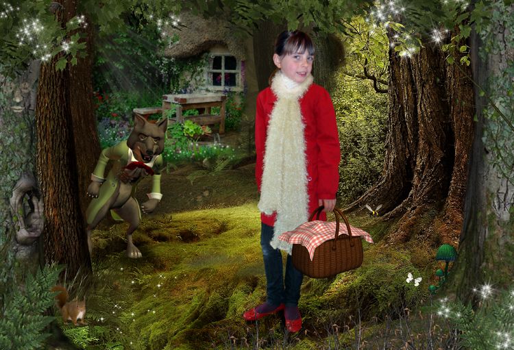 Little Red Riding Hood personalised fantasy photo