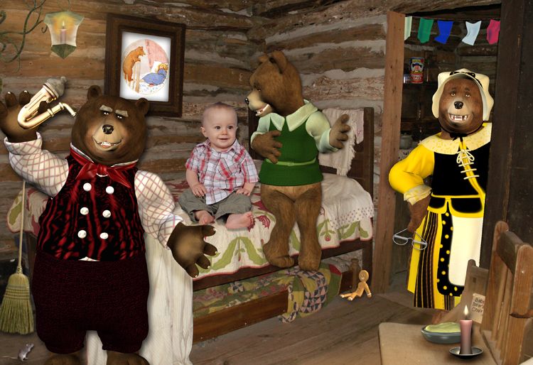 The Three Bears fairy tale fantasy photo portrait