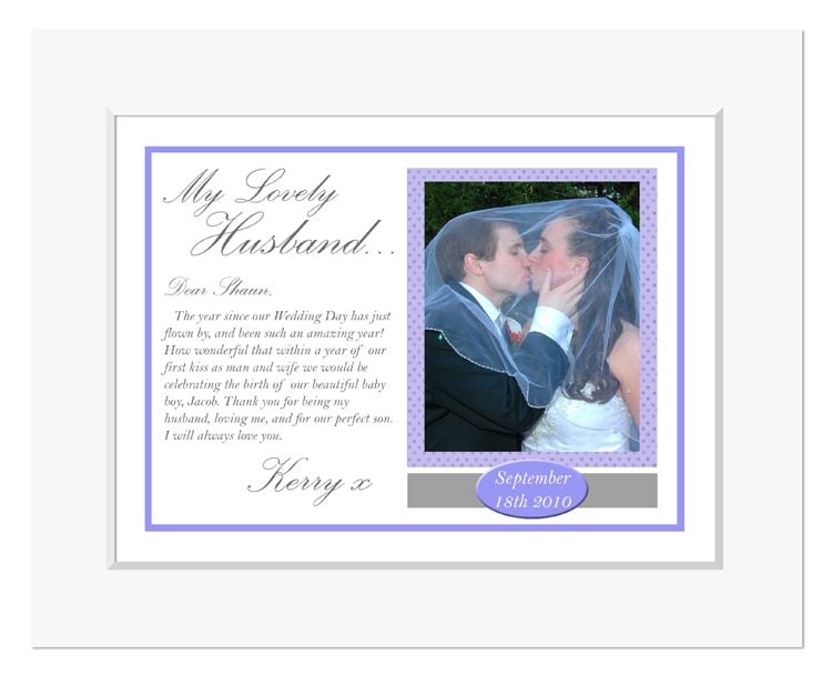 Wedding personalised message photo print