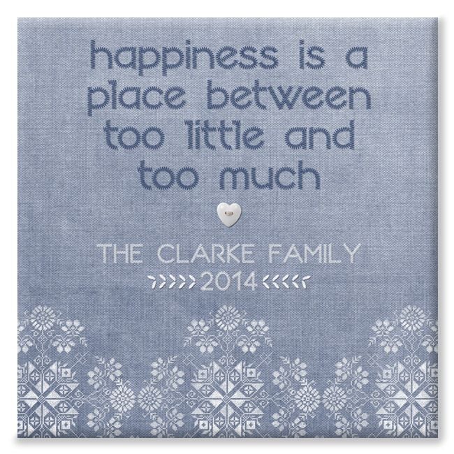 Happiness Sampler personalised canvas print