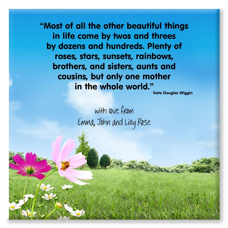 One Mother personalised mothers day canvas gift