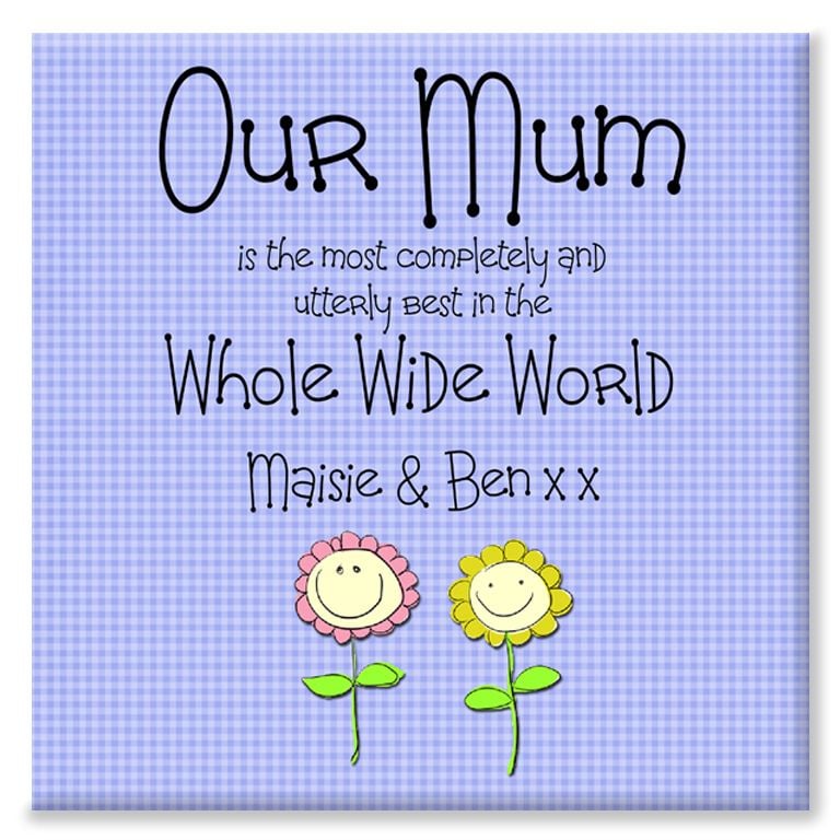 Our Mum personalised mother's day gift canvas print