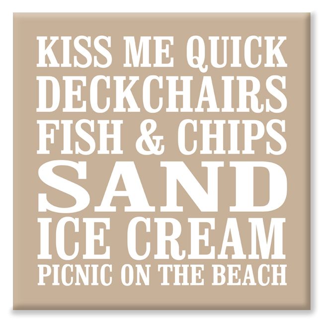 Kiss Me Quick bespoke nautical seaside canvas print